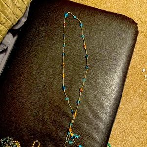 20” beaded and rope necklace